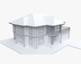 Building Villa Two-Story House With Garage Modelo 3d