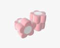 Marshmallows Candy Flower Shape Modello 3D