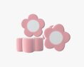 Marshmallows Candy Flower Shape Modelo 3d