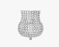 Candle Holder With Crystals 3d model