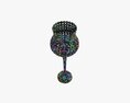 Candle Holder With Crystals Modello 3D