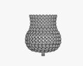 Candle Holder With Crystals Modello 3D
