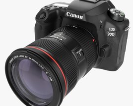 Canon Eos 90d Dslr Camera Ef 24-70mm F2.8l Ii Usm Lens 01 3D model