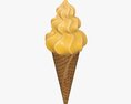 Ice Cream In Waffle Cone 01 3d model