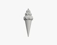 Ice Cream In Waffle Cone 01 3D模型