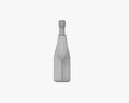 Champagne Bottle With Glass 3D-Modell