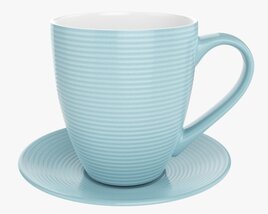 Coffee Mug With Saucer 01 3D model