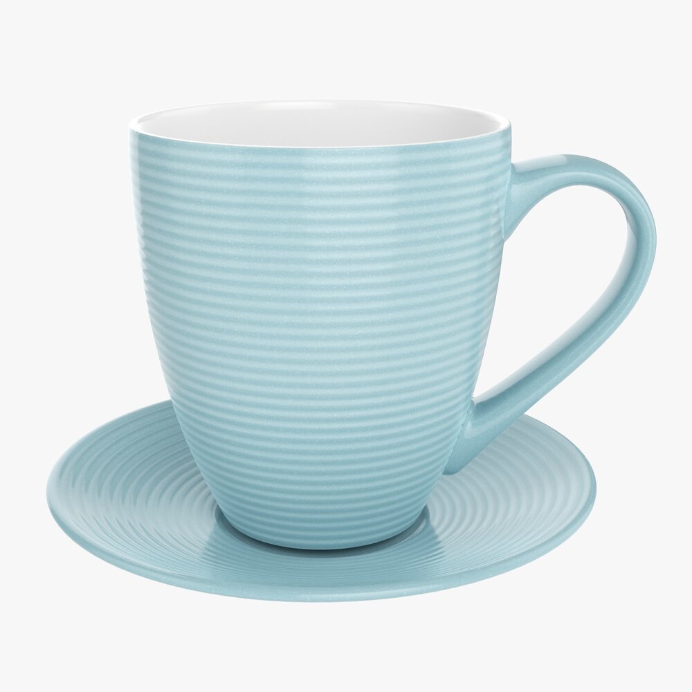 Coffee Mug With Saucer 01 Modello 3D