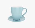 Coffee Mug With Saucer 01 3D модель