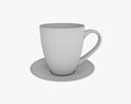 Coffee Mug With Saucer 01 3D 모델 