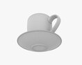 Coffee Mug With Saucer 01 3D 모델 