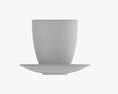 Coffee Mug With Saucer 01 3d model