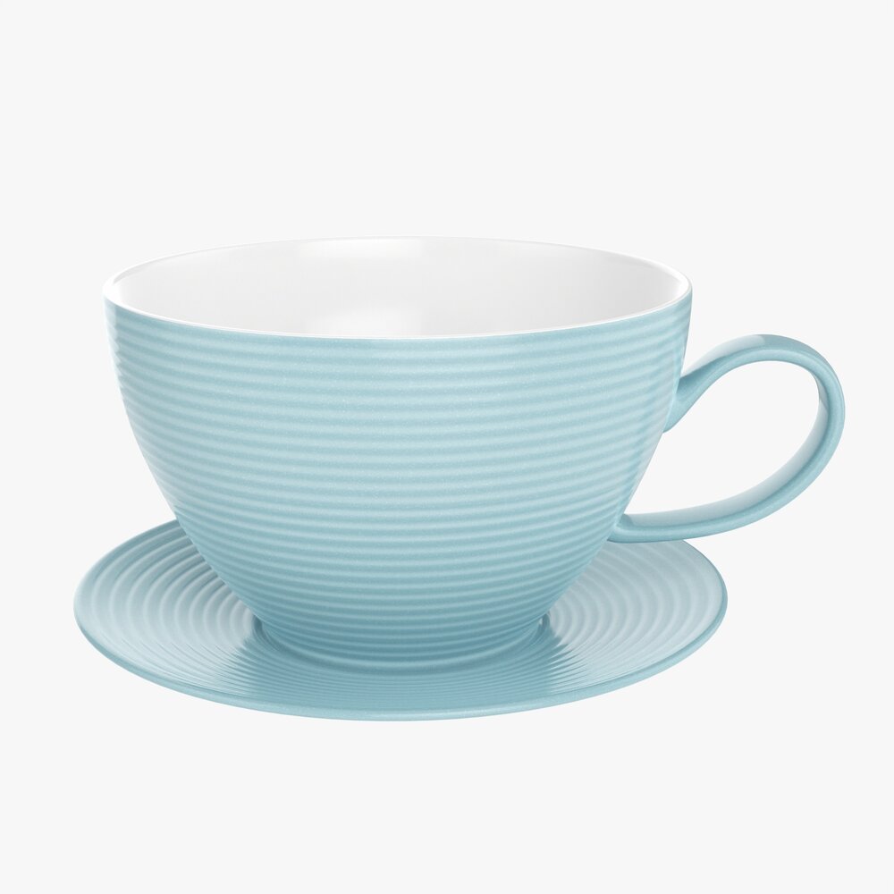 Coffee Mug With Saucer 02 3D模型