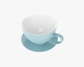Coffee Mug With Saucer 02 3D-Modell