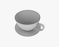 Coffee Mug With Saucer 02 3D 모델 