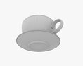 Coffee Mug With Saucer 02 3D 모델 