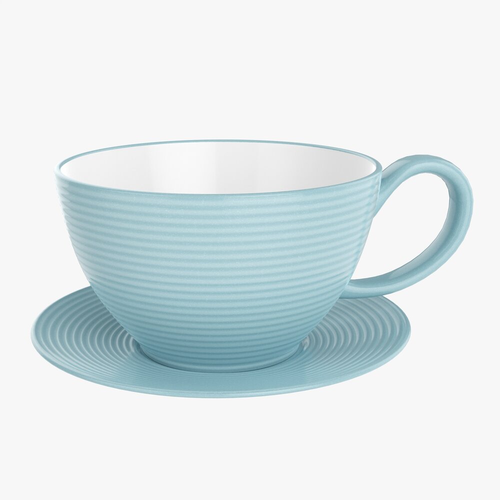 Coffee Mug With Saucer 03 Modello 3D