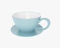 Coffee Mug With Saucer 03 3D 모델 