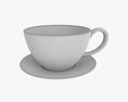 Coffee Mug With Saucer 03 3D模型