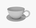 Coffee Mug With Saucer 03 3d model