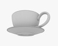 Coffee Mug With Saucer 03 3D-Modell