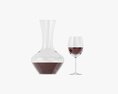 Decanter With Wine And Glass Modelo 3d