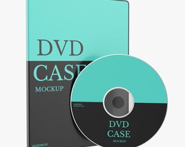 Dvd Case Closed With Disc Mockup Modelo 3d