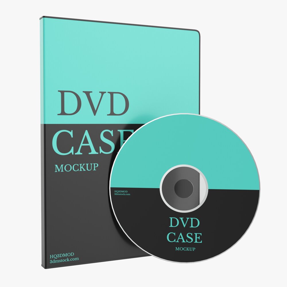 Dvd Case Closed With Disc Mockup 3D model