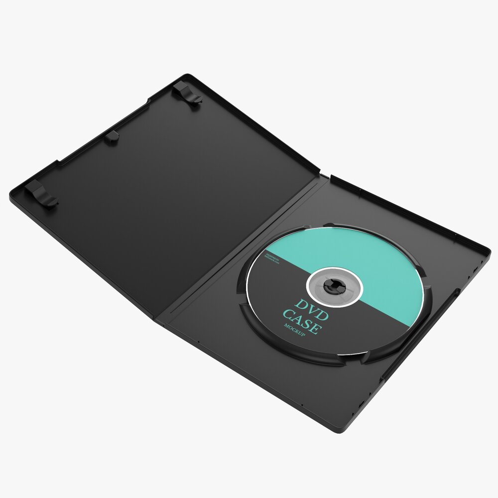 Dvd Case Open With Disc 01 Mockup 3D-Modell