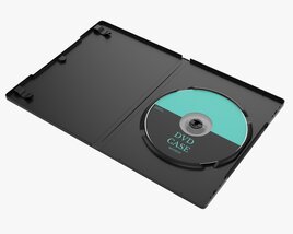 Dvd Case Open With Disc 02 Mockup Modelo 3d