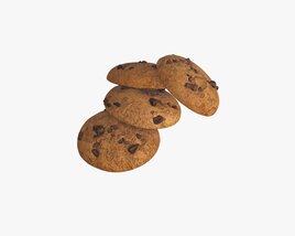 Cookies With Chocolate Pieces 3D 모델 