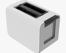 Electric Modern Toaster White 3D模型