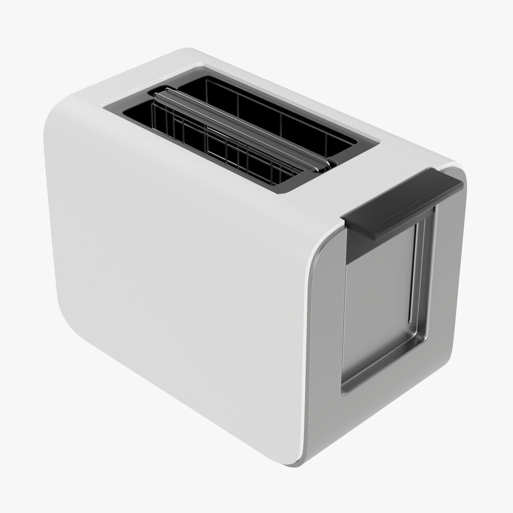 Electric Modern Toaster White 3D модель
