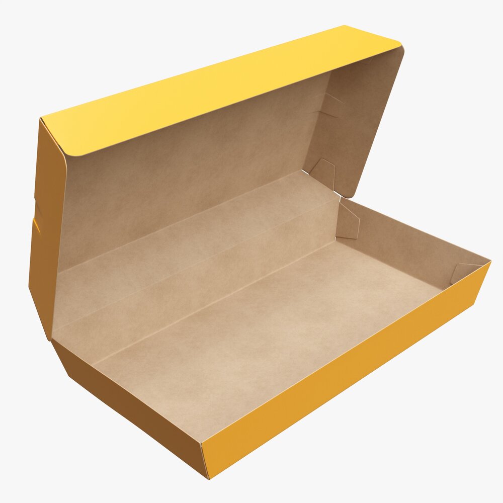 Fast Food Paper Box 01 Large Open 3D 모델 
