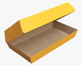 Fast Food Paper Box 01 Open 3D модель
