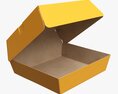 Fast Food Paper Box 02 Open Modello 3D