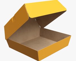 Fast Food Paper Box 02 Open Modelo 3d