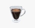 Glass Transparent Coffee Mug With Handle 01 3D модель
