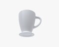 Glass Transparent Coffee Mug With Handle 01 3D 모델 
