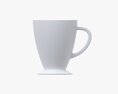 Glass Transparent Coffee Mug With Handle 01 3d model