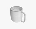 Glass Transparent Coffee Mug With Handle 02 3Dモデル