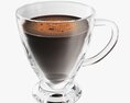 Glass Transparent Coffee Mug With Handle 03 3d model