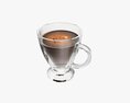 Glass Transparent Coffee Mug With Handle 03 3D модель