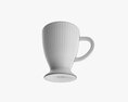 Glass Transparent Coffee Mug With Handle 03 3D模型