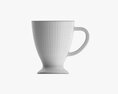 Glass Transparent Coffee Mug With Handle 03 3D模型