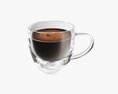 Glass Transparent Coffee Mug With Handle 05 3D 모델 