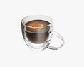 Glass Transparent Coffee Mug With Handle 05 3D模型
