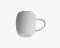Glass Transparent Coffee Mug With Handle 05 3d model