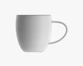 Glass Transparent Coffee Mug With Handle 05 3D模型