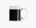 Glass Transparent Coffee Mug With Handle 06 3D-Modell
